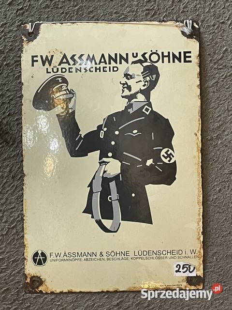 Emaliowana tablica FW Assmann Shne Ldenscheid Kraków