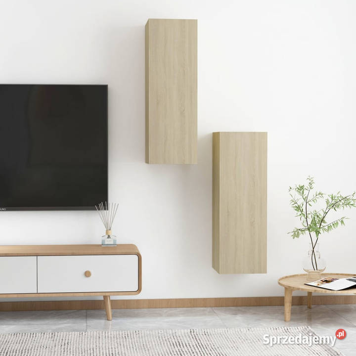 Szafki telewizyjne 2 dąb sonoma 305x30x90 Meble mazowieckie