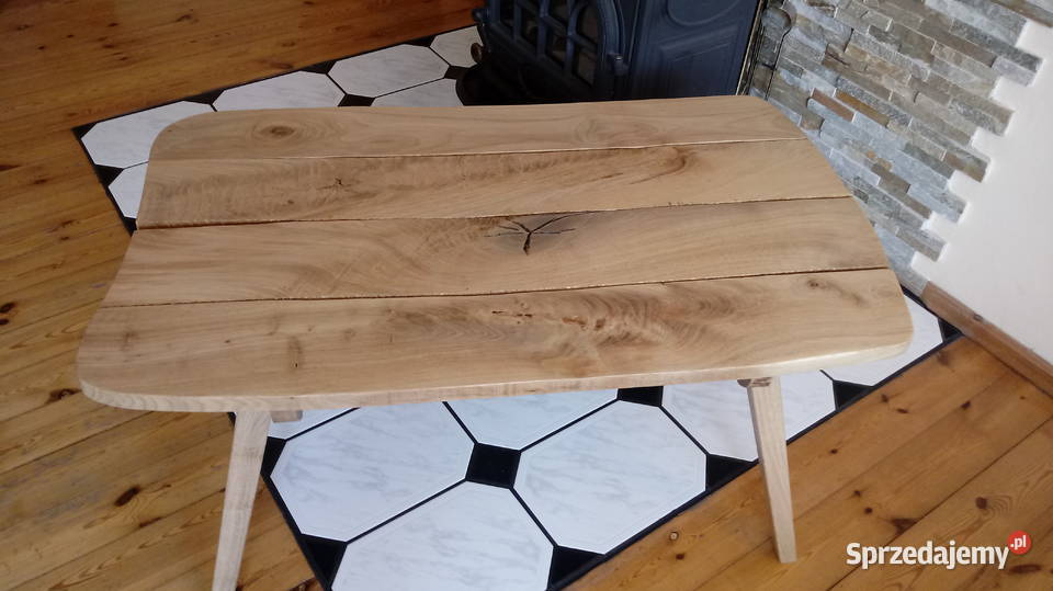 Stół kawowy dębowy niepowtarzalny wzór 50cm zachodniopomorskie Wałcz