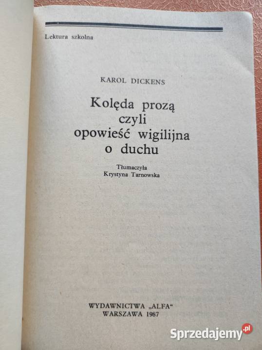 Kolęda prozą Opowieść wigilijna Karol Dickens miękka Pozostałe świętokrzyskie Kielce