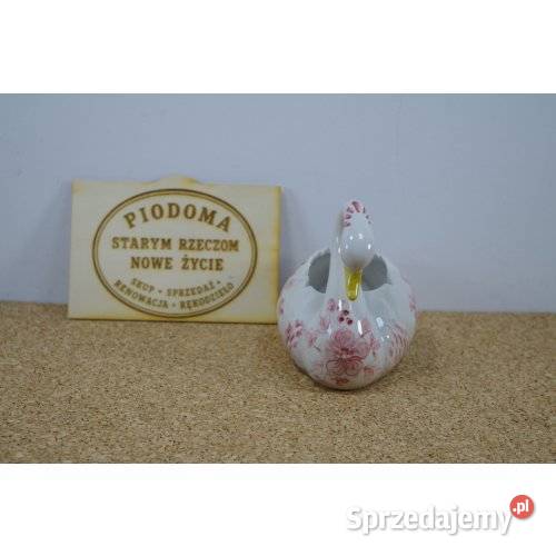 Porcelanowa osłonka figurka Łabędź śląskie