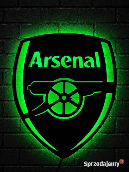 Lampka ścienna LED Arsenal FC Neon Dekoracja pomorskie Gdańsk
