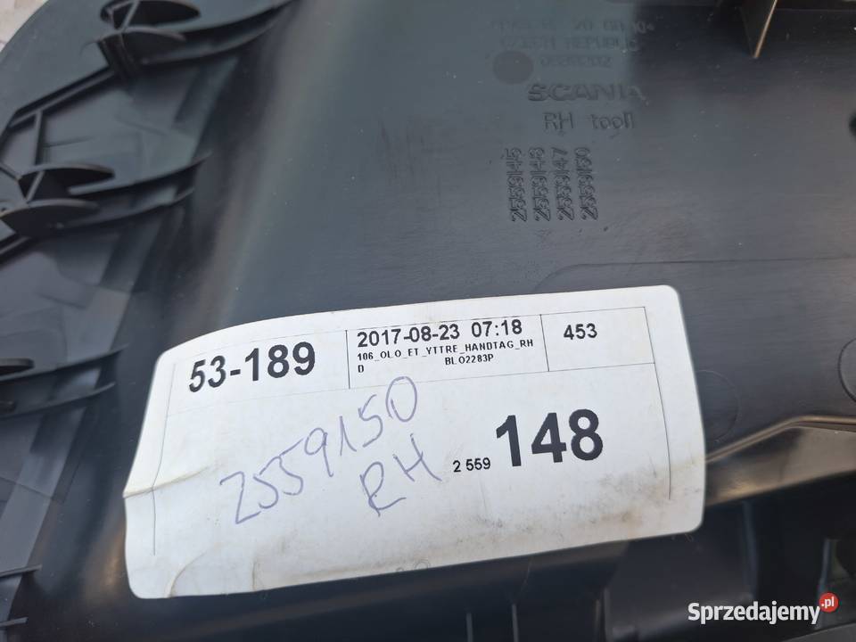 SCANIA R S KLAMKA DRZWI PRAWYCH PRAWA NOWA lubuskie