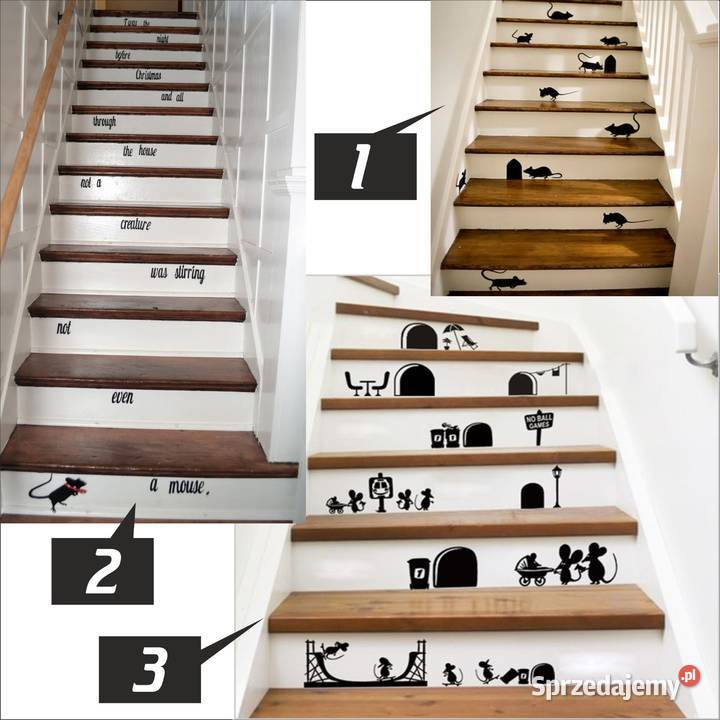 Dekoracyjne naklejki na schody podstopnice wzory Kraków sprzedam