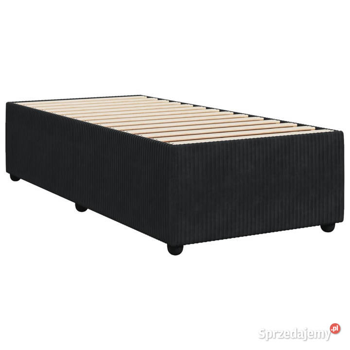 Rama łóżka czarna tapicerowana aksamitem 80 x 200cm Warszawa sprzedam
