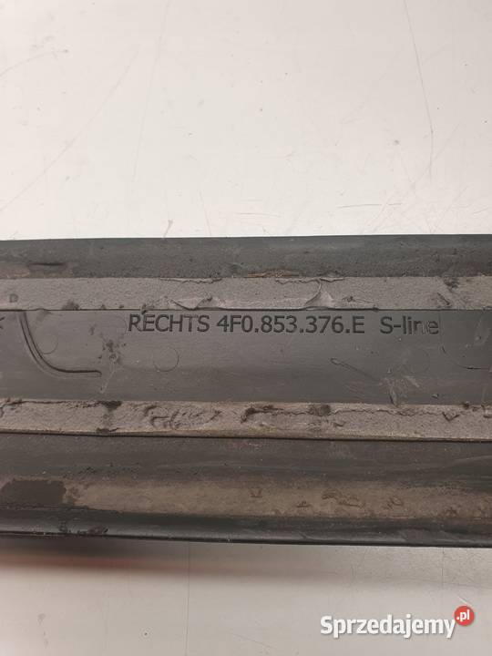 LISTWA PROGOWA PRAWY TYŁ A6 C6 S LINE 4F0853376E Przystajń