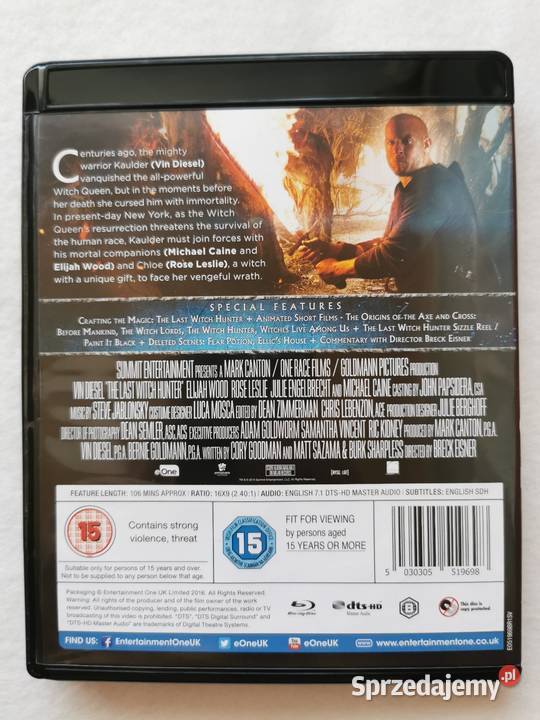 The Last Witch Hunter Łowca Czarownic Bluray En Ozorków