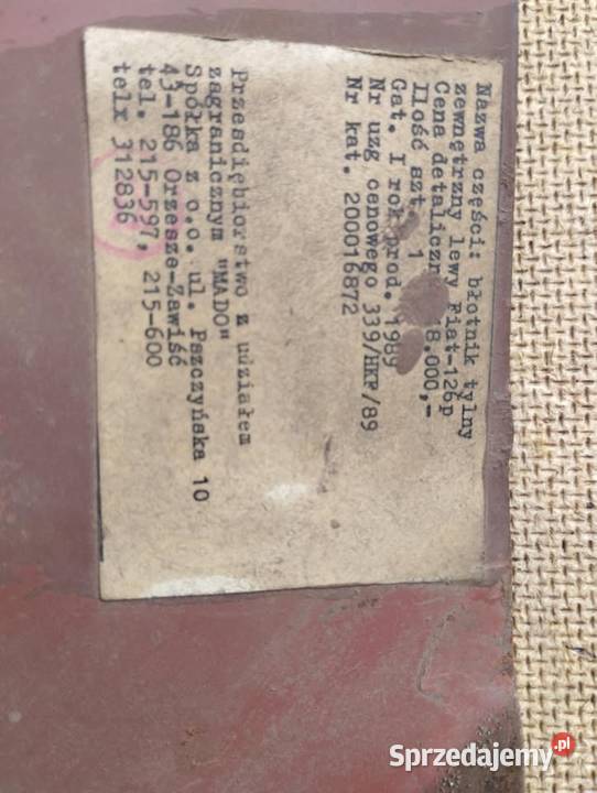 błotniki fiat 126p Nowy Sącz