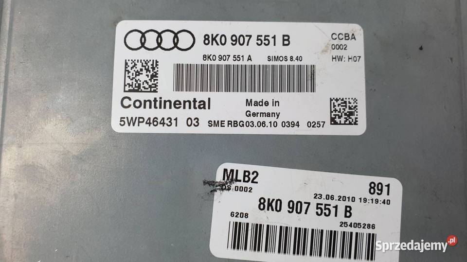 KOMPUTER SILNIKA ECU 8K0907551B 8K0907551A S4 B8 Motoryzacja Lipno
