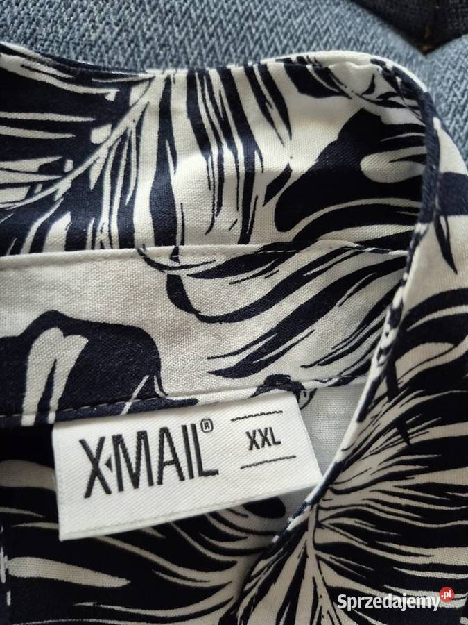 Męska koszula hawajska XMAIL r XXL Czarnobiała w Jelenia Góra