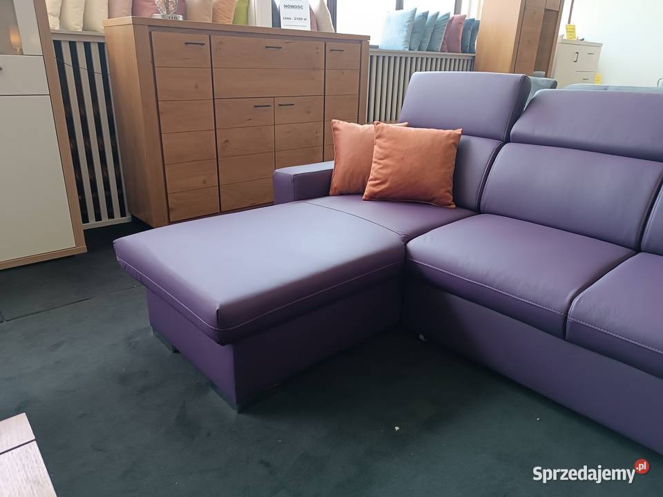 40 Narożnik 240x180 100 SKÓRA z Funkcją SPANIA Borki Wielkie