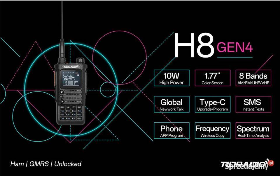 FABRYCZNIE NOWE TIDRADIO TDH8 4 generacji 10 W z Warszawa sprzedam