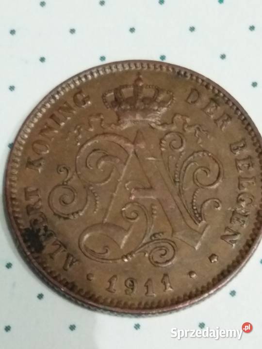 Moneta 2 centymy Belgia 1911