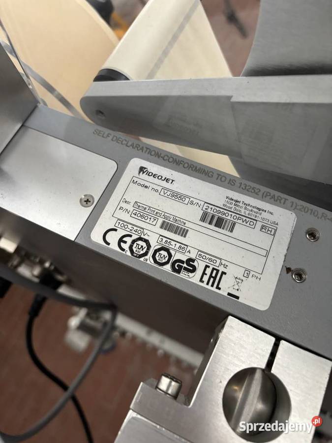 Drukarka etykiet Videojet 9550 Produkcja Biskupiec sprzedam