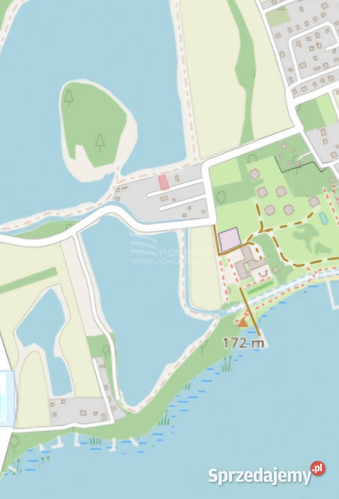 Działka bezpośrednio jeziorem Krasne siatka sprzedam