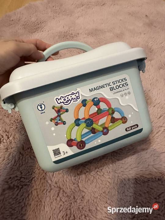 Klocki magnetyczne zestaw 52 elementy w pudełku Klocki Poznań