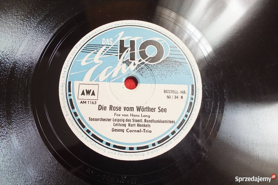 Płyta winylowa szelakowa niemiecka gruba ciężka Żary