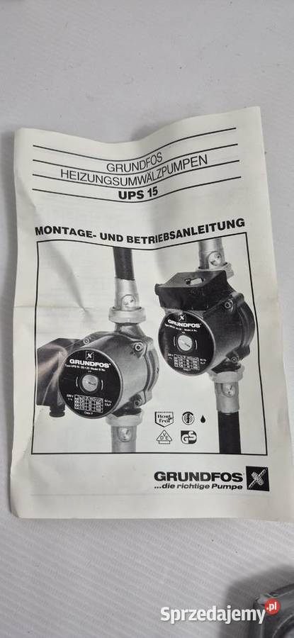 Nowa Pompa Obiegowa GRUNDFOS UPS 1545x20