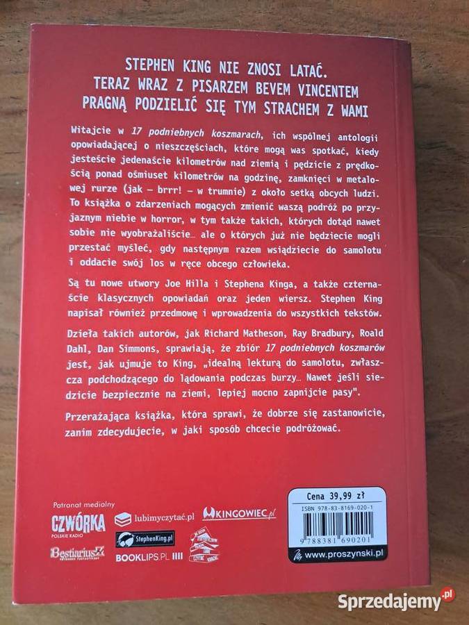 Książka 17 podniebnych koszmarów Stephen King Warszawa