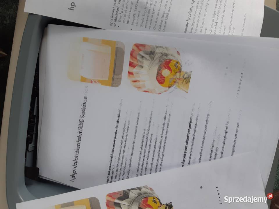 Drukarka HP laserjet 1500 druk w kolorze lubelskie Łęczna sprzedam