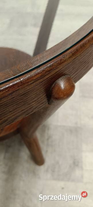 stolik okrągły kawowy projektowy Czechosłowacja