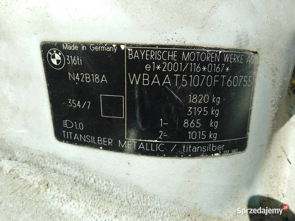 Auto złom 316ti 2001 cl203 2002 cl203 2001 tigra