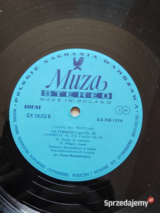 Płyta Winylowa Bethoven VIII Symfonia 1 płyta Wałbrzych