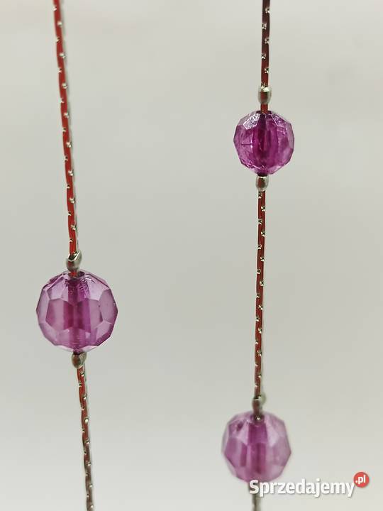 Naszyjnik korale w kolorach fioletowo wrzosowym Naszyjniki lubelskie Zamość