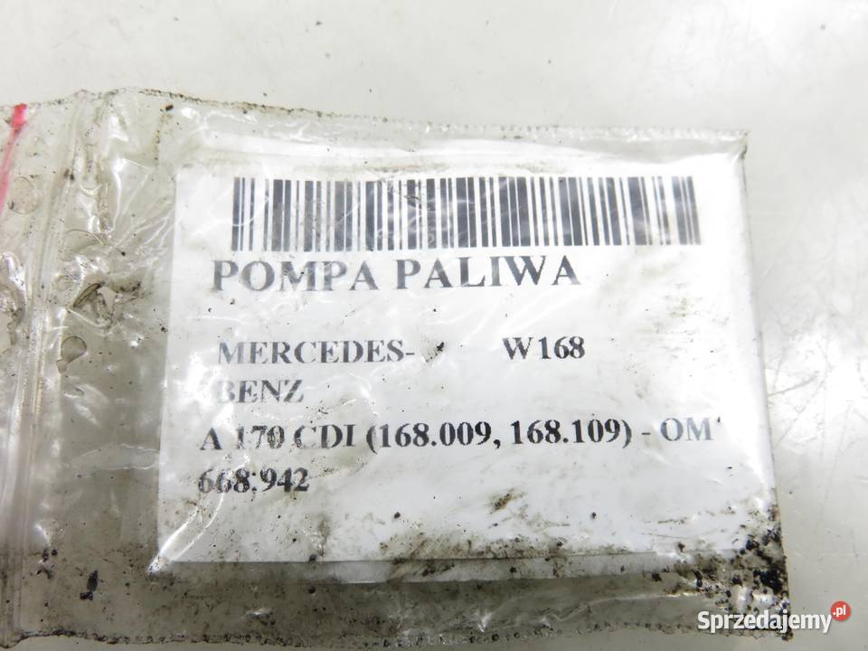 POMPA PALIWA MERCEDES 17 22 CDI 6110900350 osobowe sprzedam