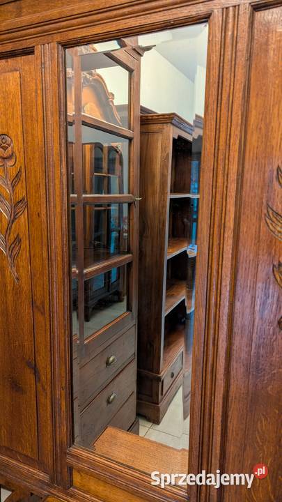 Piękna dębowa garderobawieszak secesyjnysklep Dąbrowa Górnicza