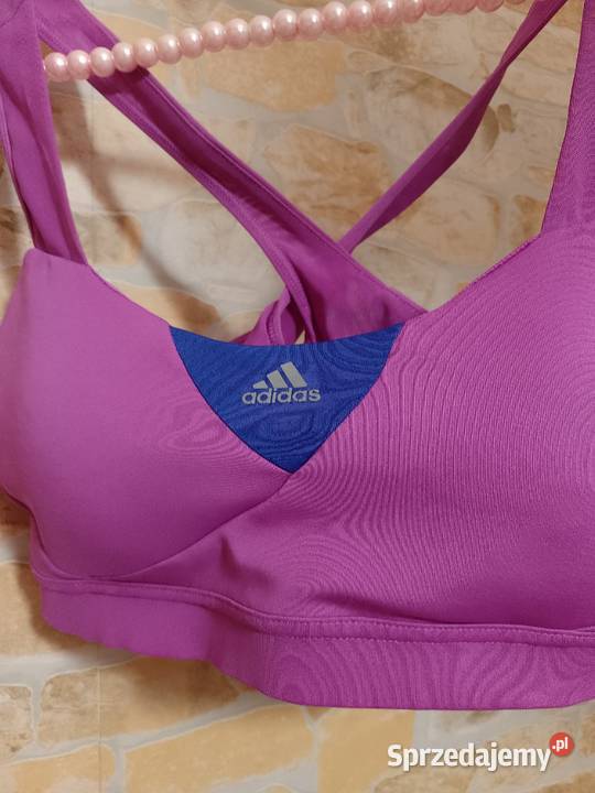 4042 LXL ADIDAS Ekskluzywny top fitness bokserka fioletowy Topy i koszulki Kraków