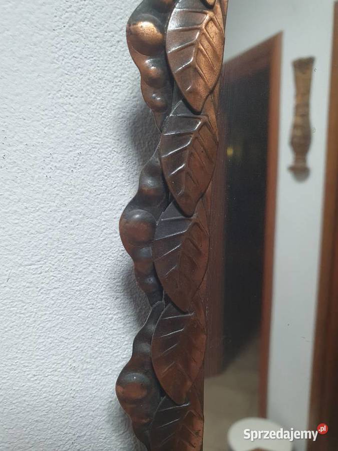 Stare lustro w miedzianej ramie Lustra Warszawa