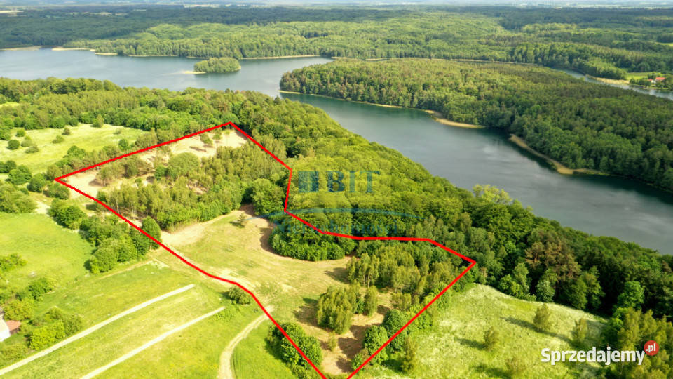 Działka 409 ha jeziorem Komorze z WZ Kuszewo