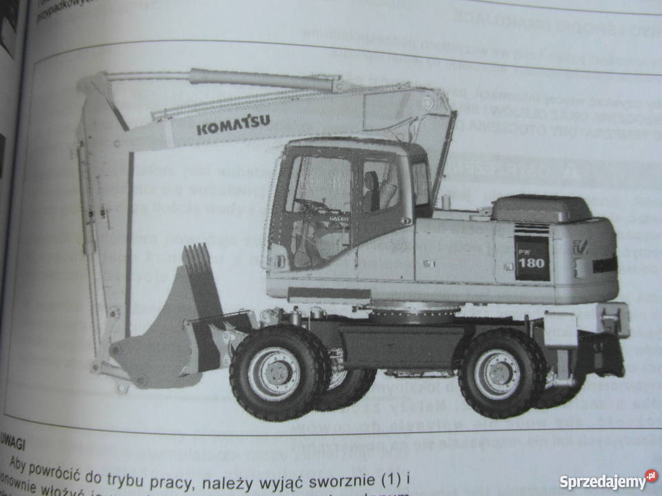 dtr instrukcja obsługi koparka komatsu pw 1807k