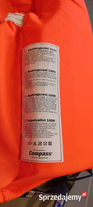 Kamizelka ratunkowa Compass 100N dorosłych 6070 sprzedam