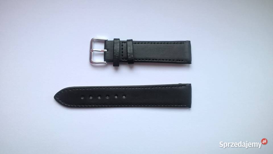 Pasek do zegarka ekoskóra czarny nowy 20mm sprzedam