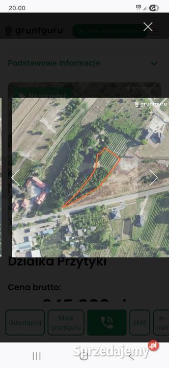 Działkę sprzedam Budzyń Przytyki