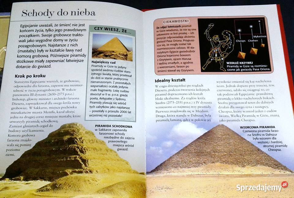 Kraina piramid Zagadki starożytnego Egiptu lubelskie Chełm sprzedam