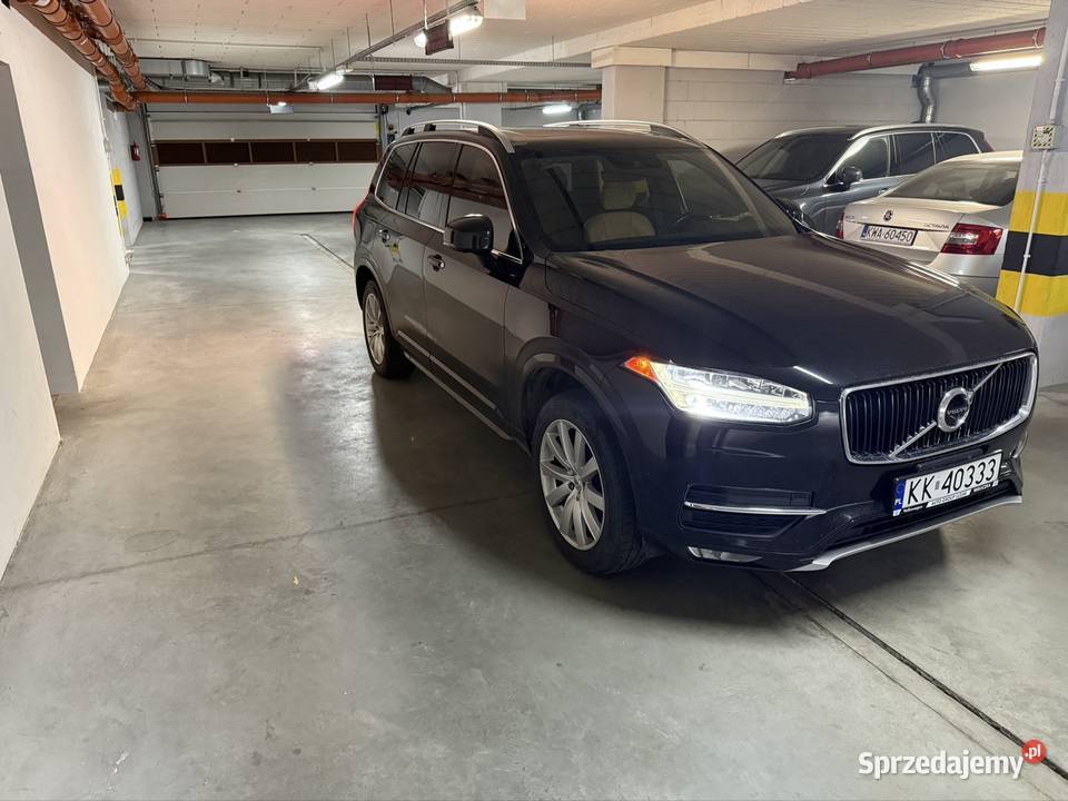 Volvo XC90 T6 4x4 piękne czarne z miodową skórą małopolskie