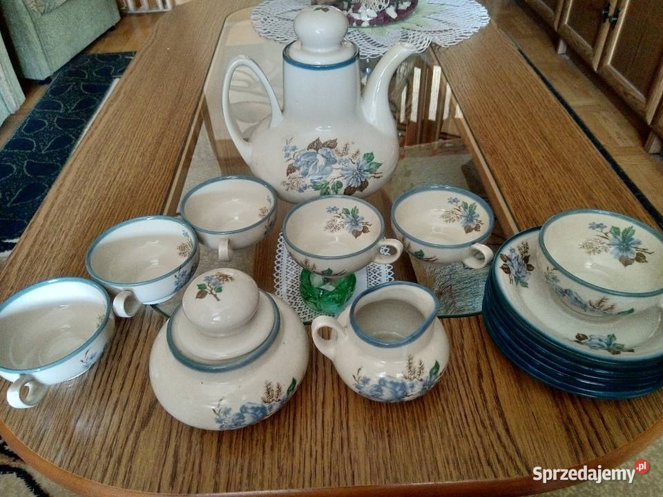 porcelanowy serwis kawowy Chodzież PRL Zielona Łąka sprzedam