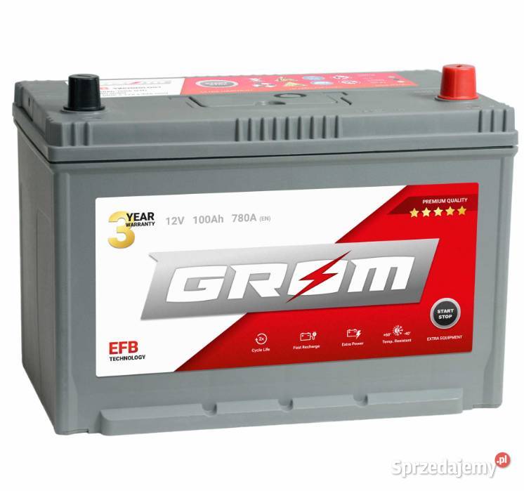 Akumulator 100Ah 780A Grom EFB startstop Japan P Kościerzyna sprzedam