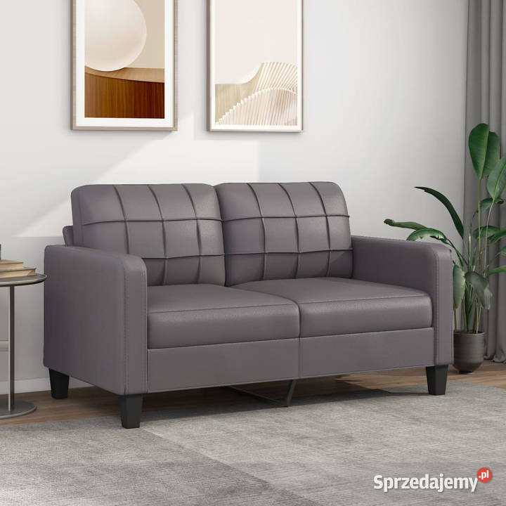 2osobowa sofa szary 140 sztuczna skóra WM359119 mazowieckie Warszawa