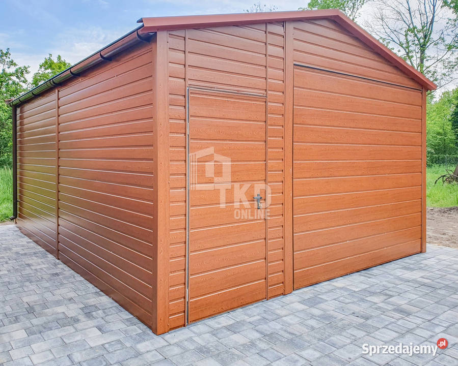 Garaż Blaszany 45x6m Brama Uchylna Drzwi Okno Poznań