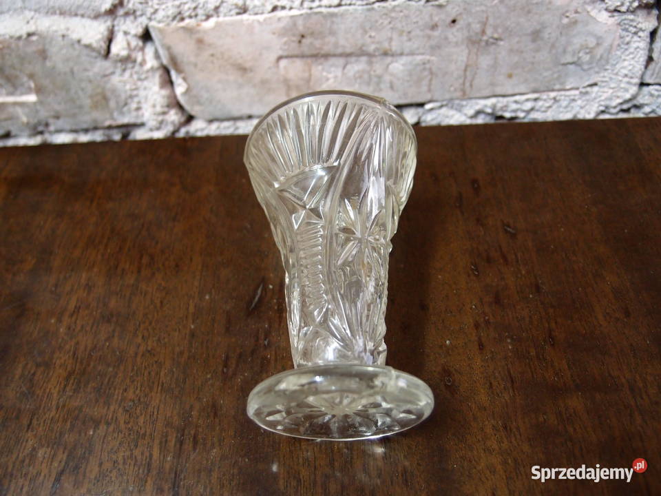 Kryształowy wazonik 117 produkcja PRL Wazony Łódź
