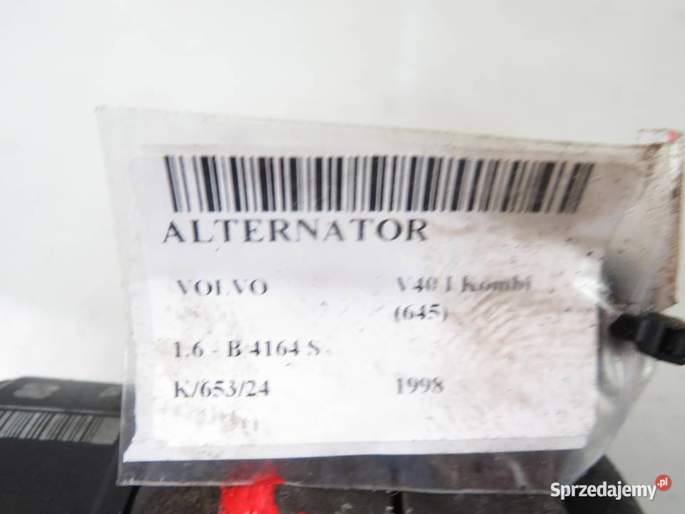 ALTERNATOR VOLVO V40 16 0123315021