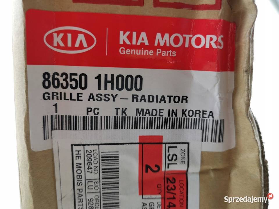 GRILL ATRAPA CHŁODNICY KIA CEED 20062009 ORI OE osobowe sprzedam