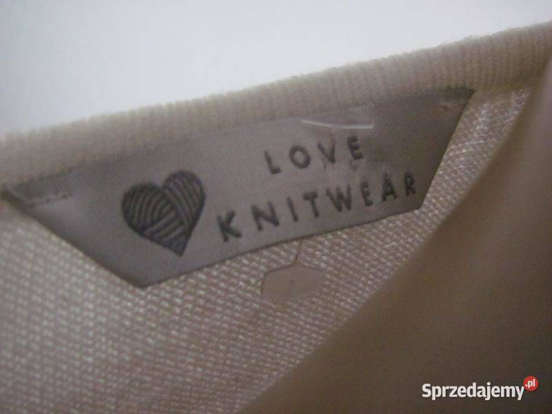 bluzeczka top sweterek kremowy rękaw LOVE Zamość