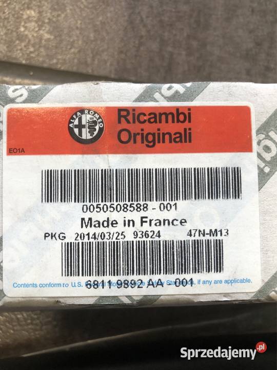 Alfa Romeo OE JEEP WRANGLER 50508588 ramię Kozy