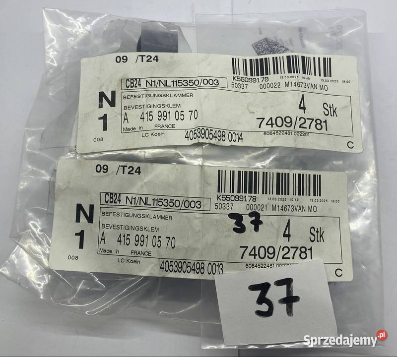Zacisk montażowy Mercedes benz A4159910570 Rok produkcji 2024 Jasienica