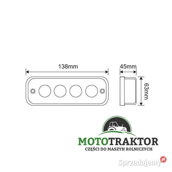 Lampa robocza led John Deere 6300 7800 6810 6910 Części zamienne Łążynek